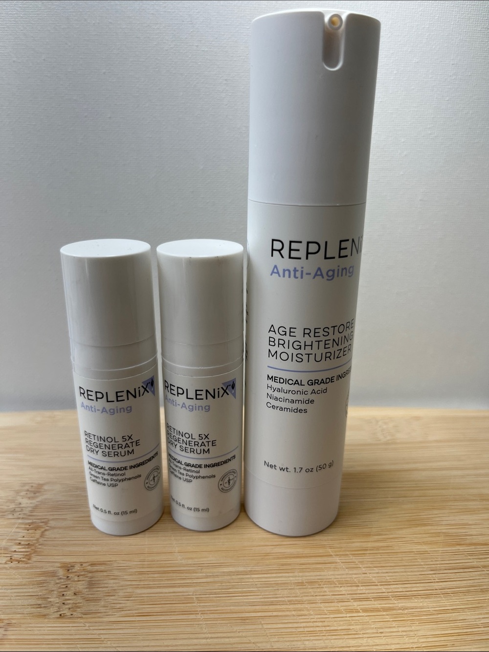 Replenix Anti-Aging Age Restore moisturizer & Retinol Dry Serum Bundle